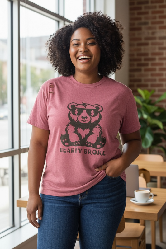 BEARLY 🧸 BROKE DAMAGED EGO T-SHIRT