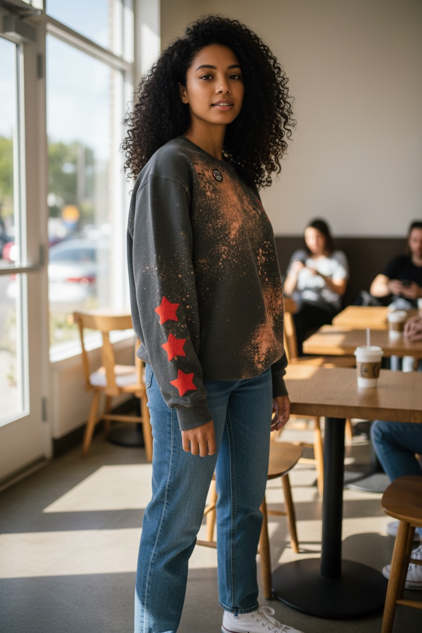 AUA BLEACH DYED SWEATSHIRT LIMITED EDITION