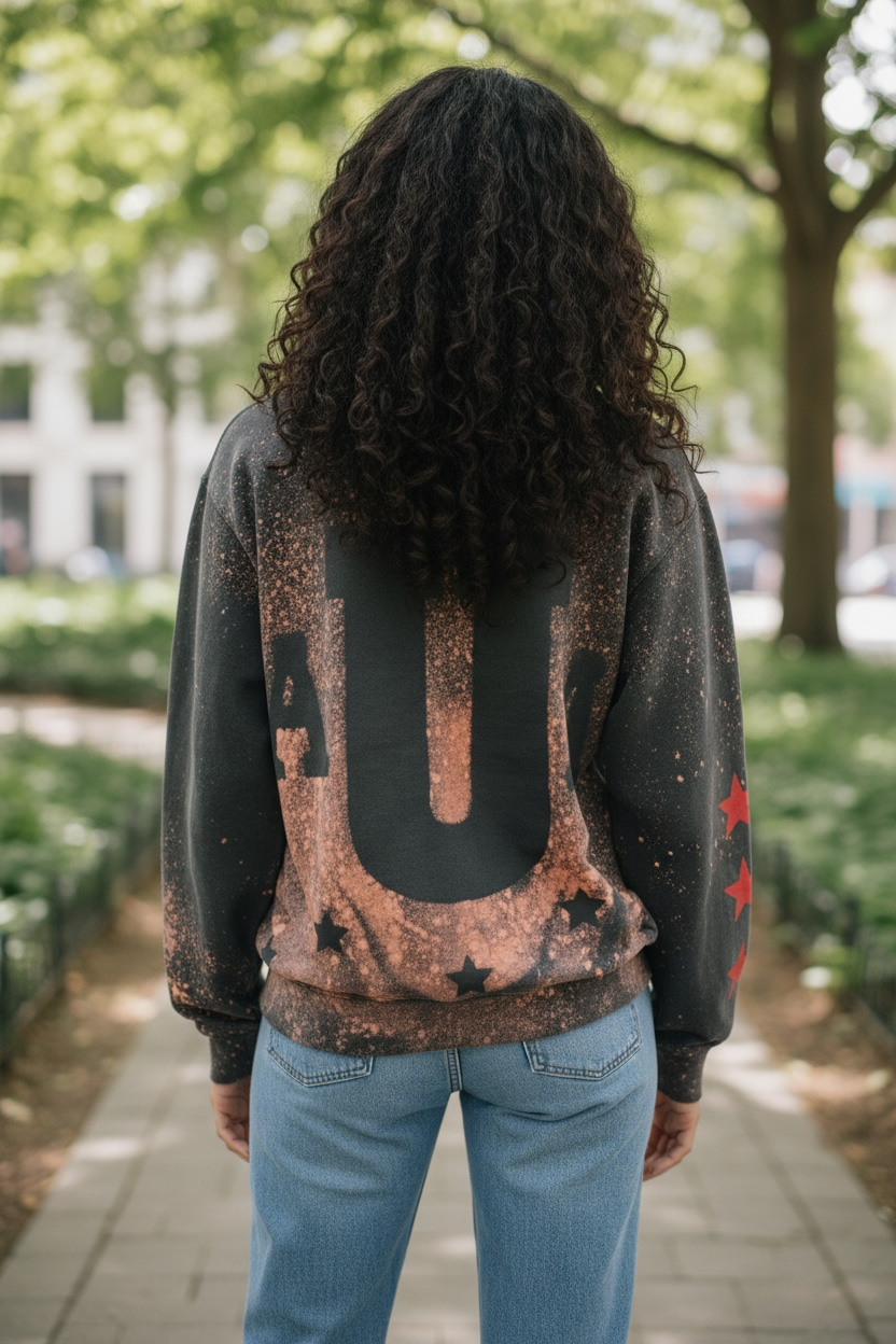 AUA BLEACH DYED SWEATSHIRT LIMITED EDITION